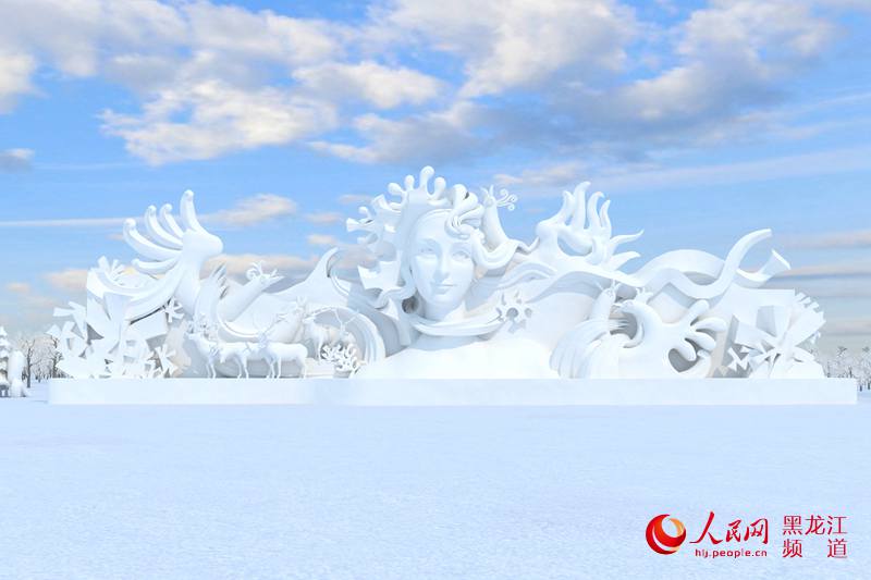 29屆雪博會(huì)主塑-《戀歌》設(shè)計(jì)圖。